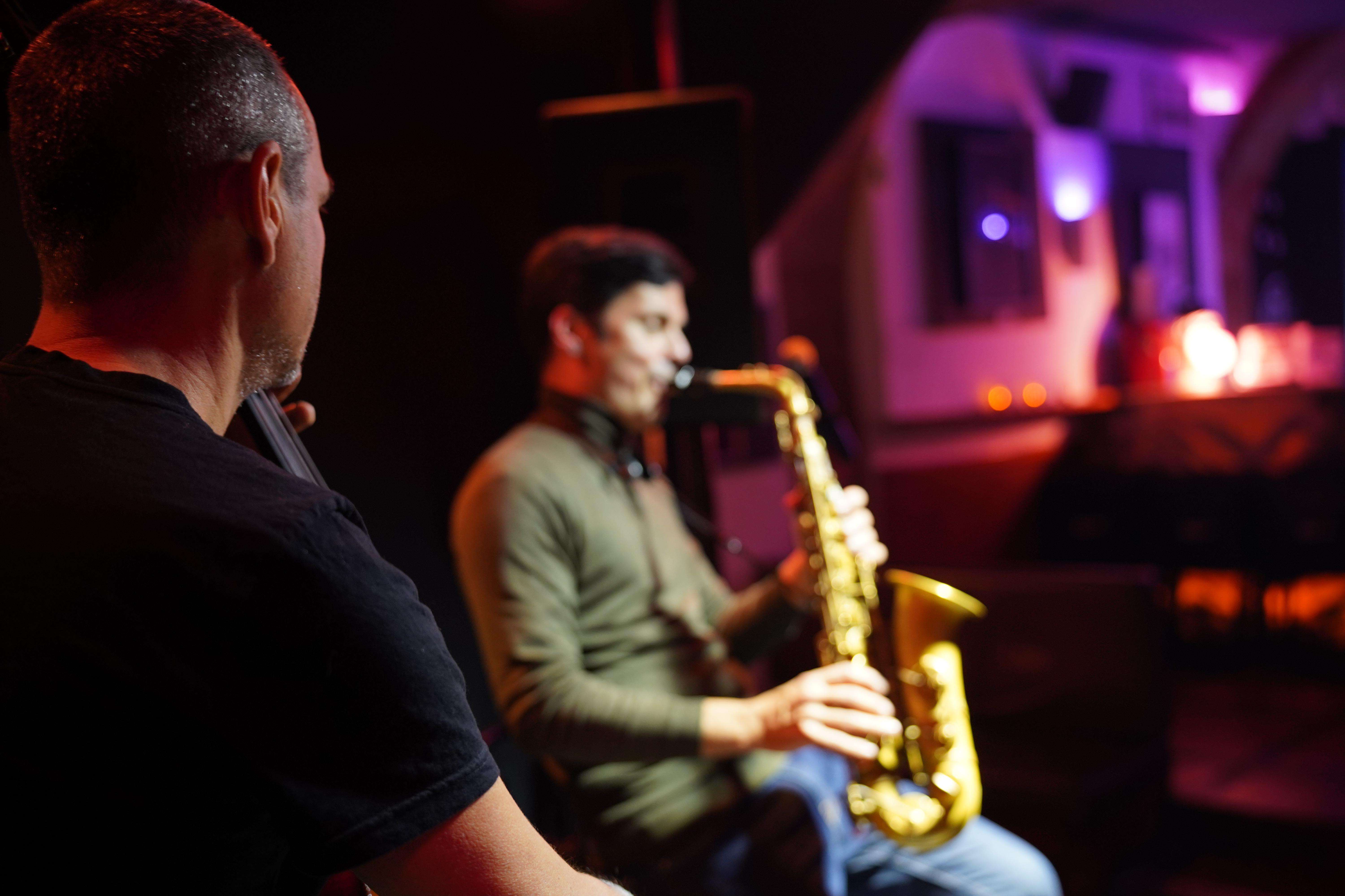 Live music stage lights inside Xafarix