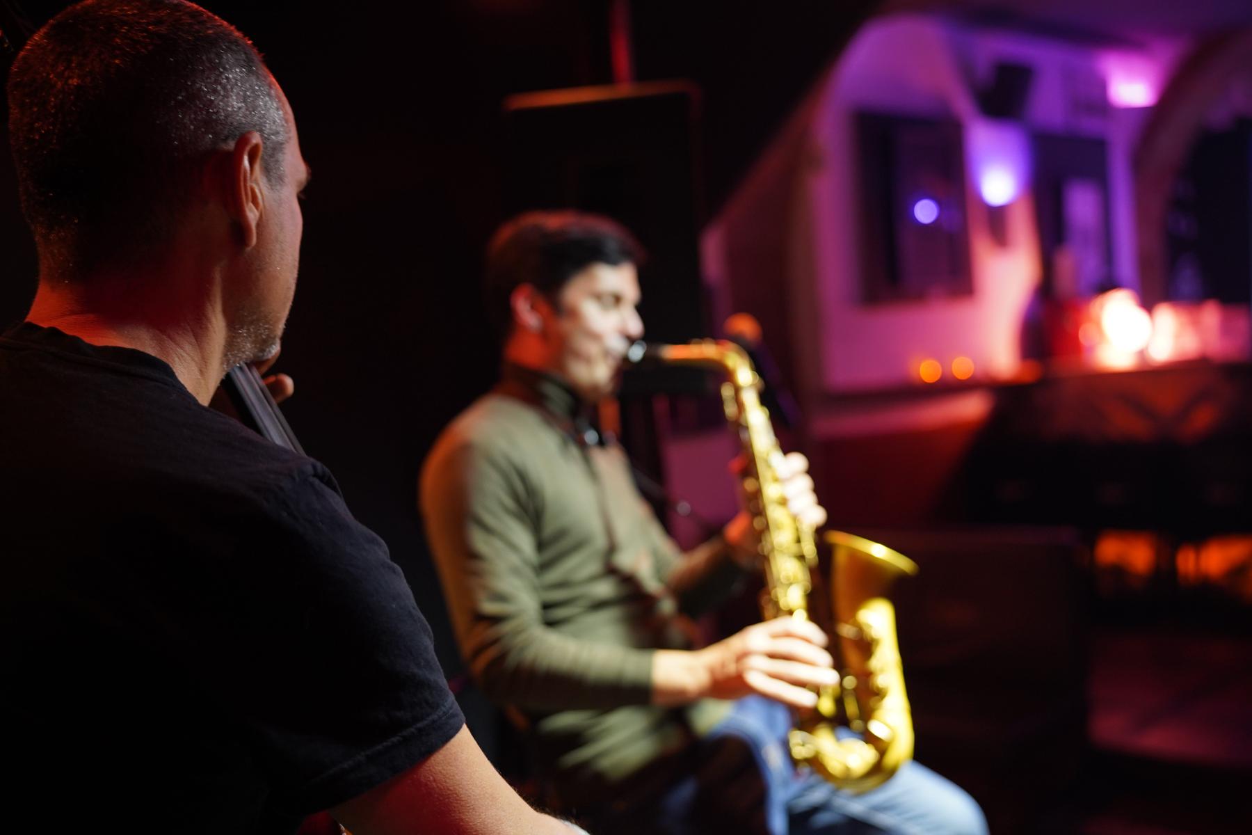 Live music stage lights inside Xafarix